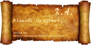 Kisszély Albert névjegykártya